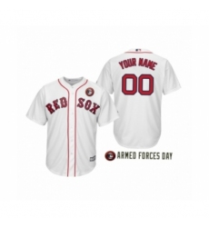 2019 Armed Forces Day Custom Boston Red Sox White Cool Base Jersey