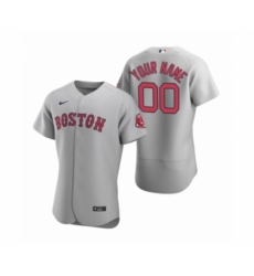 Men's Boston Red Sox Custom Nike Gray Authentic Road Jersey