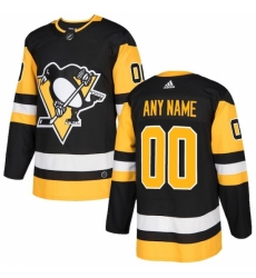 Men's Pittsburgh Penguins adidas Black Authentic Custom Jersey