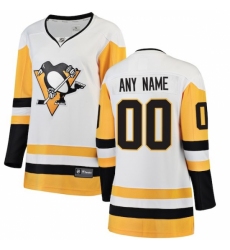 Women's Pittsburgh Penguins Fanatics Branded White Away Breakaway Custom Jersey
