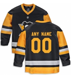 Youth Pittsburgh Penguins Fanatics Branded Black Home Replica Custom Jersey