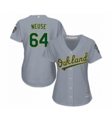 Women's Oakland Athletics #64 Sheldon Neuse Authentic Grey Road Cool Base Baseball Player Jersey Women's Oakland Athletics #64 Sheldon Neuse Authentic Grey Road Cool Base Baseball Player Jersey