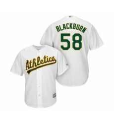 Youth Oakland Athletics #58 Paul Blackburn Authentic White Home Cool Base Baseball Player Jersey Youth Oakland Athletics #58 Paul Blackburn Authentic White Home Cool Base Baseball Player Jersey