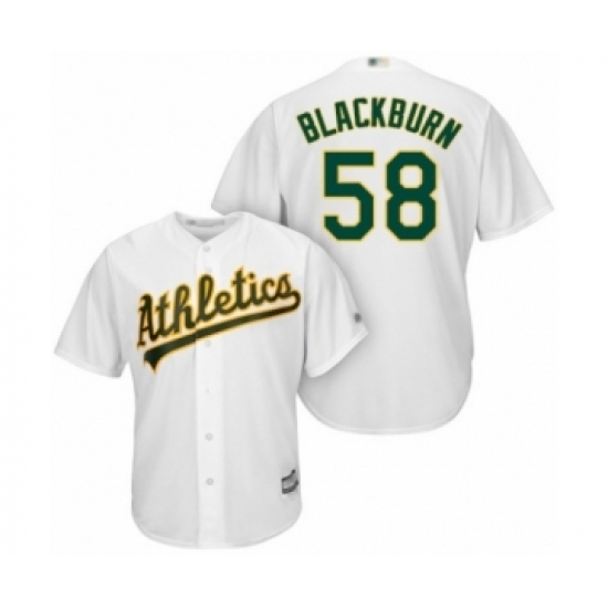 Youth Oakland Athletics #58 Paul Blackburn Authentic White Home Cool Base Baseball Player Jersey Youth Oakland Athletics #58 Paul Blackburn Authentic White Home Cool Base Baseball Player Jersey