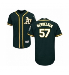 Men's Oakland Athletics #57 J.B. Wendelken Green Alternate Flex Base Authentic Collection Baseball Player Jersey Men's Oakland Athletics #57 J.B. Wendelken Green Alternate Flex Base Authentic Collection Baseball Player Jersey
