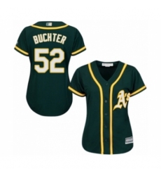 Women's Oakland Athletics #52 Ryan Buchter Authentic Green Alternate 1 Cool Base Baseball Player Jersey Women's Oakland Athletics #52 Ryan Buchter Authentic Green Alternate 1 Cool Base Baseball Player Jersey
