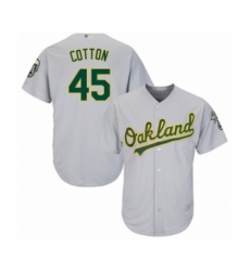 Youth Oakland Athletics #45 Jharel Cotton Authentic Grey Road Cool Base Baseball Player Jersey Youth Oakland Athletics #45 Jharel Cotton Authentic Grey Road Cool Base Baseball Player Jersey