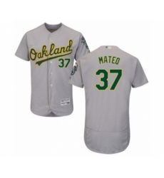 Men's Oakland Athletics #37 Jorge Mateo Grey Road Flex Base Authentic Collection Baseball Player Jersey Men's Oakland Athletics #37 Jorge Mateo Grey Road Flex Base Authentic Collection Baseball Player Jersey