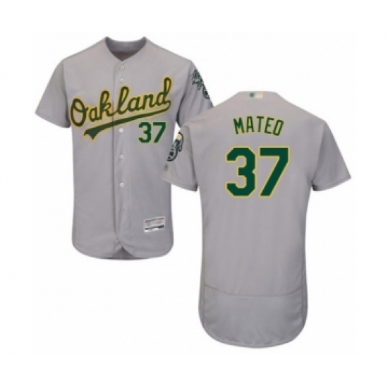 Men's Oakland Athletics #37 Jorge Mateo Grey Road Flex Base Authentic Collection Baseball Player Jersey Men's Oakland Athletics #37 Jorge Mateo Grey Road Flex Base Authentic Collection Baseball Player Jersey