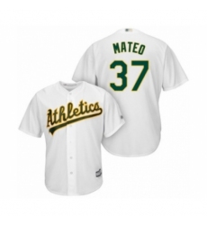 Youth Oakland Athletics #37 Jorge Mateo Authentic White Home Cool Base Baseball Player Jersey Youth Oakland Athletics #37 Jorge Mateo Authentic White Home Cool Base Baseball Player Jersey