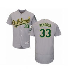 Men's Oakland Athletics #33 Daniel Mengden Grey Road Flex Base Authentic Collection Baseball Player Jersey Men's Oakland Athletics #33 Daniel Mengden Grey Road Flex Base Authentic Collection Baseball Player Jersey