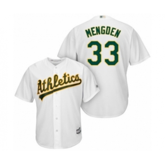 Youth Oakland Athletics #33 Daniel Mengden Authentic White Home Cool Base Baseball Player Jersey Youth Oakland Athletics #33 Daniel Mengden Authentic White Home Cool Base Baseball Player Jersey