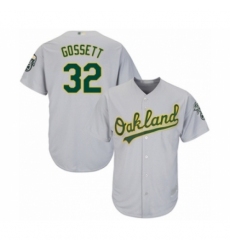 Youth Oakland Athletics #32 Daniel Gossett Authentic Grey Road Cool Base Baseball Player Jersey Youth Oakland Athletics #32 Daniel Gossett Authentic Grey Road Cool Base Baseball Player Jersey