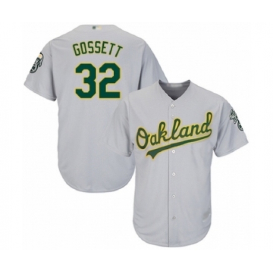 Youth Oakland Athletics #32 Daniel Gossett Authentic Grey Road Cool Base Baseball Player Jersey Youth Oakland Athletics #32 Daniel Gossett Authentic Grey Road Cool Base Baseball Player Jersey