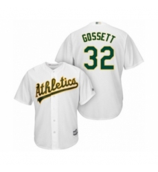 Youth Oakland Athletics #32 Daniel Gossett Authentic White Home Cool Base Baseball Player Jersey Youth Oakland Athletics #32 Daniel Gossett Authentic White Home Cool Base Baseball Player Jersey