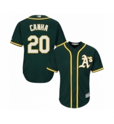 Youth Oakland Athletics #20 Mark Canha Authentic Green Alternate 1 Cool Base Baseball Player Jersey Youth Oakland Athletics #20 Mark Canha Authentic Green Alternate 1 Cool Base Baseball Player Jersey