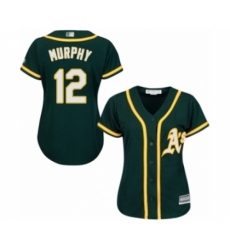 Women's Oakland Athletics #12 Sean Murphy Authentic Green Alternate 1 Cool Base Baseball Player Jersey Women's Oakland Athletics #12 Sean Murphy Authentic Green Alternate 1 Cool Base Baseball Player Jersey