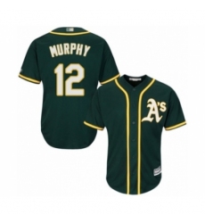 Youth Oakland Athletics #12 Sean Murphy Authentic Green Alternate 1 Cool Base Baseball Player Jersey Youth Oakland Athletics #12 Sean Murphy Authentic Green Alternate 1 Cool Base Baseball Player Jersey
