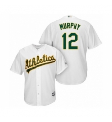 Youth Oakland Athletics #12 Sean Murphy Authentic White Home Cool Base Baseball Player Jersey Youth Oakland Athletics #12 Sean Murphy Authentic White Home Cool Base Baseball Player Jersey