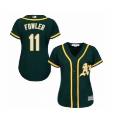 Women's Oakland Athletics #11 Dustin Fowler Authentic Green Alternate 1 Cool Base Baseball Player Jersey Women's Oakland Athletics #11 Dustin Fowler Authentic Green Alternate 1 Cool Base Baseball Player Jersey