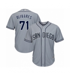 Women's San Diego Padres #71 Edward Olivares Authentic Grey Road Cool Base Baseball Player Jersey Women's San Diego Padres #71 Edward Olivares Authentic Grey Road Cool Base Baseball Player Jersey