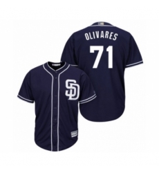 Youth San Diego Padres #71 Edward Olivares Authentic Navy Blue Alternate 1 Cool Base Baseball Player Jersey Youth San Diego Padres #71 Edward Olivares Authentic Navy Blue Alternate 1 Cool Base Baseball Player Jersey