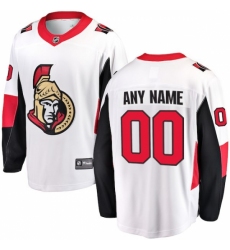 Men's Ottawa Senators Fanatics Branded White Away Breakaway Custom Jersey