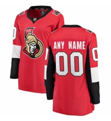 Women's Ottawa Senators Fanatics Branded Red Home Breakaway Custom Jersey