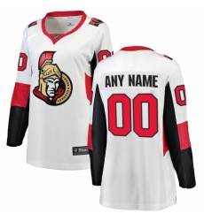 Women's Ottawa Senators Fanatics Branded White Away Breakaway Custom Jersey