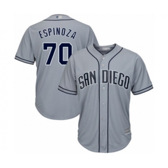 Women's San Diego Padres #70 Anderson Espinoza Authentic Grey Road Cool Base Baseball Player Jersey Women's San Diego Padres #70 Anderson Espinoza Authentic Grey Road Cool Base Baseball Player Jersey