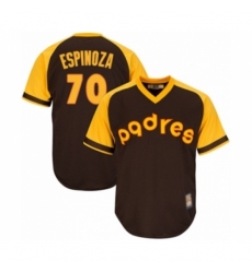Youth San Diego Padres #70 Anderson Espinoza Authentic Brown Alternate Cooperstown Cool Base Baseball Player Jersey
