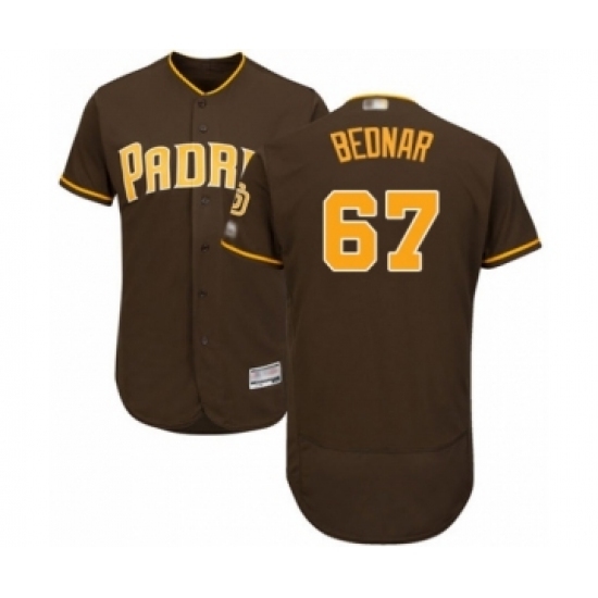 Men's San Diego Padres #67 David Bednar Brown Alternate Flex Base Authentic Collection Baseball Player Jersey Men's San Diego Padres #67 David Bednar Brown Alternate Flex Base Authentic Collection Baseball Player Jersey