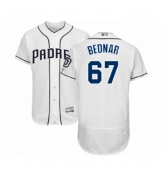 Men's San Diego Padres #67 David Bednar White Home Flex Base Authentic Collection Baseball Player Jersey