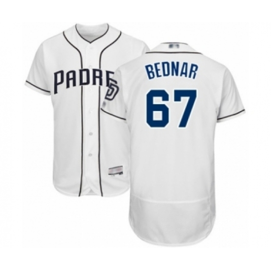 Men's San Diego Padres #67 David Bednar White Home Flex Base Authentic Collection Baseball Player Jersey Men's San Diego Padres #67 David Bednar White Home Flex Base Authentic Collection Baseball Player Jersey