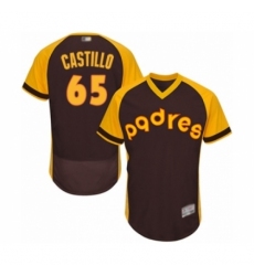 Men's San Diego Padres #65 Jose Castillo Brown Alternate Cooperstown Authentic Collection Flex Base Baseball Player Jersey
