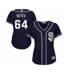 Women's San Diego Padres #64 Gerardo Reyes Authentic Navy Blue Alternate 1 Cool Base Baseball Player Jersey