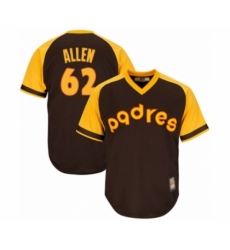 Youth San Diego Padres #62 Austin Allen Authentic Brown Alternate Cooperstown Cool Base Baseball Player Jersey