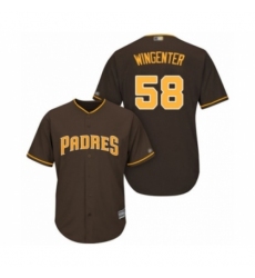 Youth San Diego Padres #58 Trey Wingenter Authentic Brown Alternate Cool Base Baseball Player Jersey