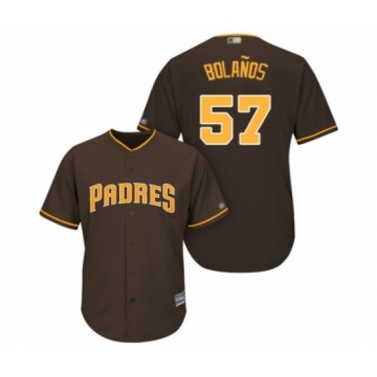 Youth San Diego Padres #57 Ronald Bolanos Authentic Brown Alternate Cool Base Baseball Player Jersey Youth San Diego Padres #57 Ronald Bolanos Authentic Brown Alternate Cool Base Baseball Player Jersey
