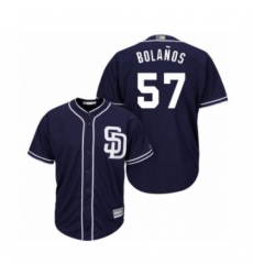 Youth San Diego Padres #57 Ronald Bolanos Authentic Navy Blue Alternate 1 Cool Base Baseball Player Jersey