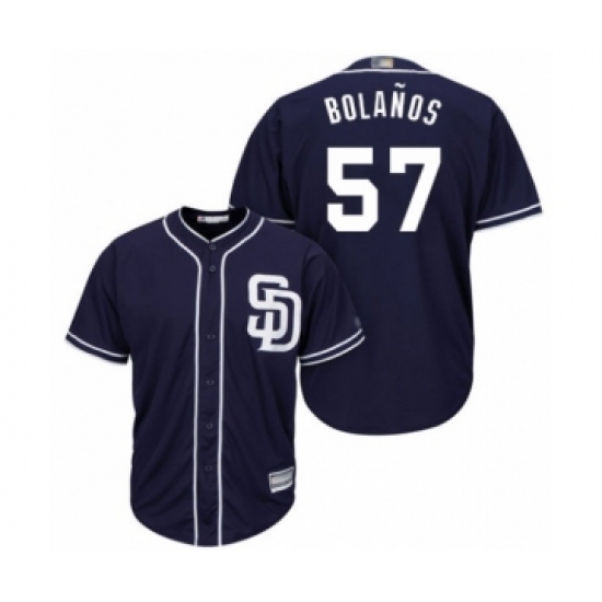 Youth San Diego Padres #57 Ronald Bolanos Authentic Navy Blue Alternate 1 Cool Base Baseball Player Jersey Youth San Diego Padres #57 Ronald Bolanos Authentic Navy Blue Alternate 1 Cool Base Baseball Player Jersey