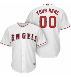 Men's Los Angeles Angels Majestic White Cool Base Custom Jersey