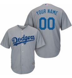Men's Los Angeles Dodgers Majestic Gray Road Alternate Cool Base Custom Jersey