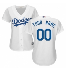 Women's Los Angeles Dodgers Majestic White Home Cool Base Custom Jersey
