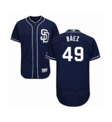 Men's San Diego Padres #49 Michel Baez Navy Blue Alternate Flex Base Authentic Collection Baseball Player Jersey
