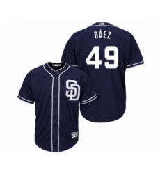 Youth San Diego Padres #49 Michel Baez Authentic Navy Blue Alternate 1 Cool Base Baseball Player Jersey