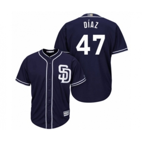 Youth San Diego Padres #47 Miguel Diaz Authentic Navy Blue Alternate 1 Cool Base Baseball Player Jersey Youth San Diego Padres #47 Miguel Diaz Authentic Navy Blue Alternate 1 Cool Base Baseball Player Jersey