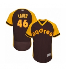 Men's San Diego Padres #46 Eric Lauer Brown Alternate Cooperstown Authentic Collection Flex Base Baseball Player Jersey Men's San Diego Padres #46 Eric Lauer Brown Alternate Cooperstown Authentic Collection Flex Base Baseball Player Jersey