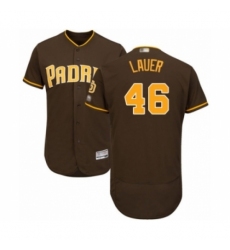 Men's San Diego Padres #46 Eric Lauer Brown Alternate Flex Base Authentic Collection Baseball Player Jersey Men's San Diego Padres #46 Eric Lauer Brown Alternate Flex Base Authentic Collection Baseball Player Jersey