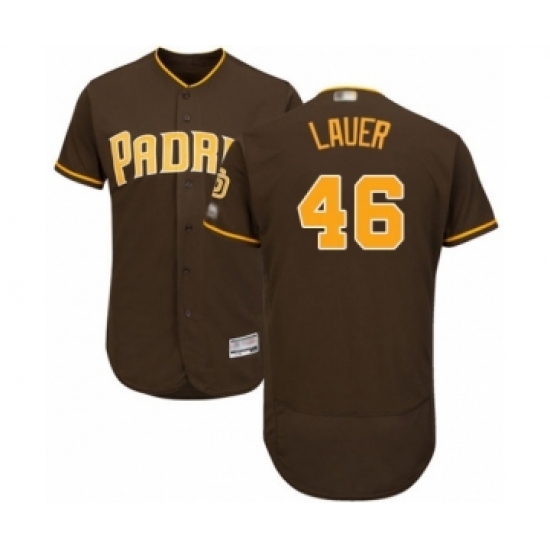 Men's San Diego Padres #46 Eric Lauer Brown Alternate Flex Base Authentic Collection Baseball Player Jersey Men's San Diego Padres #46 Eric Lauer Brown Alternate Flex Base Authentic Collection Baseball Player Jersey